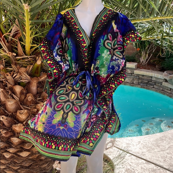 Other - Vibrant Multicolor Kimono Cover-Up